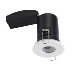 First Choice Lighting Set Of 40 - White Ip65 Bathroom Recessed Fire Rated Downlights - thumbnail 3