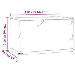 Vidaxl Garden Furniture Cover 8 Eyelets 170X94X70 Cm Rectangular Garden Furniture Covers - thumbnail 9
