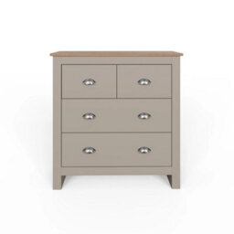 Lancaster 2 2 Drawer Chest Storage Hallway Sideboard Cabinet Lamp Table Grey - thumbnail 3