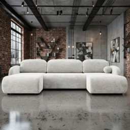 Dream U Lc+2R+Lc Spacious Corner Sofa Bed With Storage Cream - thumbnail 1
