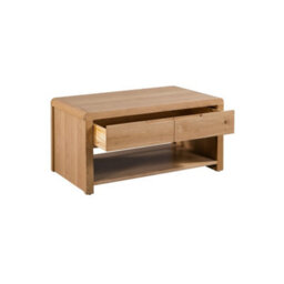 Julian Bowen Curve Rectangular Coffee Table - Oak - thumbnail 4