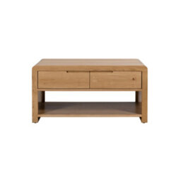 Julian Bowen Curve Rectangular Coffee Table - Oak - thumbnail 5