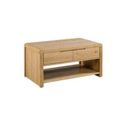 Julian Bowen Curve Rectangular Coffee Table - Oak - thumbnail 3