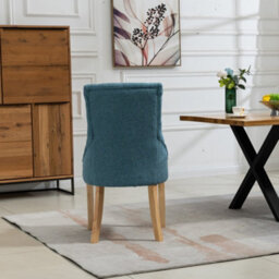 Ravenna Fabric Dining Chairs - Set Of 2 - Teal - thumbnail 6
