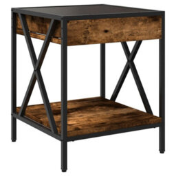 Berkfield Coffee Table With Infinity Led Smoked Oak 40X40X49 Cm - thumbnail 8