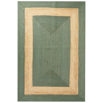 Beliani Rug Karakuyu Green 200 X 300 Cm Jute - image 1