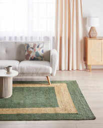 Beliani Rug Karakuyu Green 200 X 300 Cm Jute - thumbnail 2