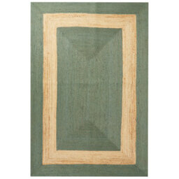 Beliani Rug Karakuyu Green 200 X 300 Cm Jute - thumbnail 1