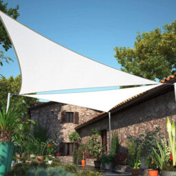 White 3X3X3M Triangular Shade Sail Waterproof Uv Resistant - thumbnail 5