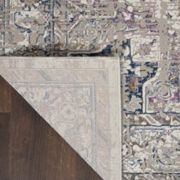 Ivory Multicoloured Modern Optical Floral Machine Made Rug For Living Room And Bedroom-66 X 229Cm (Runner) - thumbnail 8