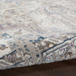 Ivory Multicoloured Modern Optical Floral Machine Made Rug For Living Room And Bedroom-66 X 229Cm (Runner) - thumbnail 7