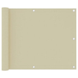 Berkfield Balcony Screen Cream 75X500 Cm Oxford Fabric - thumbnail 1