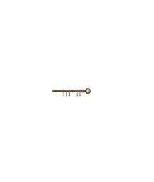 16-19mm  Serrated Ball Metal Curtain Pole Set - Antique Brass - thumbnail 1