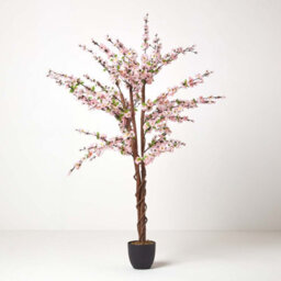 Homescapes Artificial Light Pink Handcrafted Blossom Tree With Silk Flowers, 5 Ft - thumbnail 5
