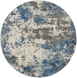 Grey Blue Rug, Luxurious Modern Abstract Rug, 10mm Thick Stain-Resistant Rug For Bedroom, & Dining Room-66Cm X 230Cm (Runner) - thumbnail 8