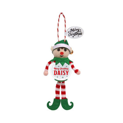 History & Heraldry Pre-Personalised Snowglobe Santa Elf Christmas Tree Decoration - Over 100 Different Names And Themes - Daisy - image 1
