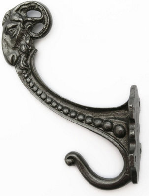 Castelion Cast Iron Rams Head Hat And Coat Hook - image 1