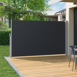 Breeins Outdoor Grey Folding Retractable Garden Sided Awning  Waterproof Sunshade Privacy Panel Gazebo Sidewall Panels 300 X 180 Cm - thumbnail 2