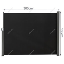 Breeins Outdoor Grey Folding Retractable Garden Sided Awning  Waterproof Sunshade Privacy Panel Gazebo Sidewall Panels 300 X 180 Cm - thumbnail 9