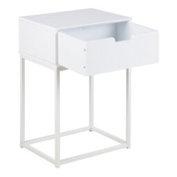 Furniture To Go Mitra 1 Drawer Bedside Table In White - thumbnail 4