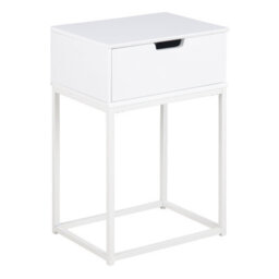 Furniture To Go Mitra 1 Drawer Bedside Table In White - thumbnail 1