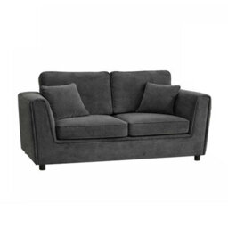 Furnishings For Less UK Ascot Large 3 Seater Sofa Chenille Fabric Charcoal Couch - thumbnail 5
