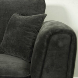 Furnishings For Less UK Ascot Large 3 Seater Sofa Chenille Fabric Charcoal Couch - thumbnail 3