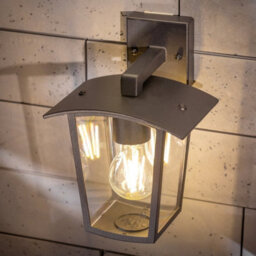 CGC Lighting Cgc Outdoor Outside Wall Light Black E27 Lantern Clear Diffuser Ip44 Traditional Porch Down Facing - thumbnail 9