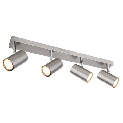 Luminosa Lighting Luminosa Robby Ceiling Spotlight Bar Nickel Matt 4X Gu10 - image 1