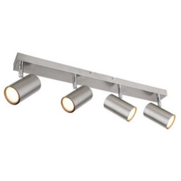 Luminosa Lighting Luminosa Robby Ceiling Spotlight Bar Nickel Matt 4X Gu10 - thumbnail 1