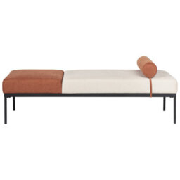 Beliani Chaise Longue Malmos Faux Linen Golden Brown - thumbnail 4