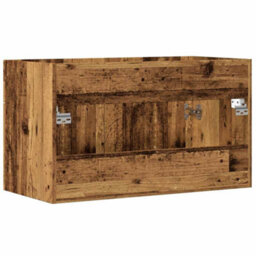 Berkfield Bathroom Sink Cabinet Old Wood 80X38.5X46 Cm Engineered Wood - thumbnail 6
