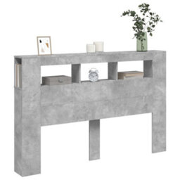 Berkfield Led Headboard Concrete Grey 160X18.5X103.5 Cm Engineered Wood - thumbnail 4