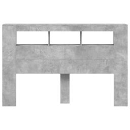 Berkfield Led Headboard Concrete Grey 160X18.5X103.5 Cm Engineered Wood - thumbnail 6