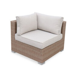Sweeek - 5-Seater Polyrattan Corner Garden Sofa Set Napoli Beige 234X82X67 Cm - thumbnail 4