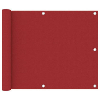 Berkfield Balcony Screen Red 75X500 Cm Oxford Fabric - image 1