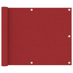 Berkfield Balcony Screen Red 75X500 Cm Oxford Fabric - thumbnail 1