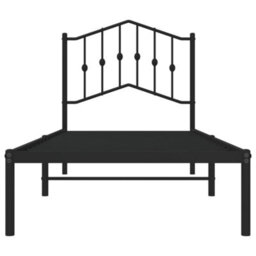Berkfield Metal Bed Frame Without Mattress With Headboard Black 90X200Cm - thumbnail 5