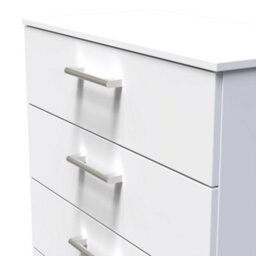 Cornwall 4 Drawer Chest Of Drawers In White Matt (Ready Assembled) - thumbnail 4