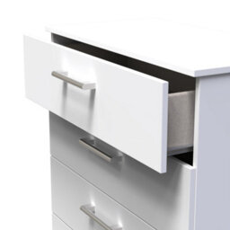 Cornwall 4 Drawer Chest Of Drawers In White Matt (Ready Assembled) - thumbnail 5
