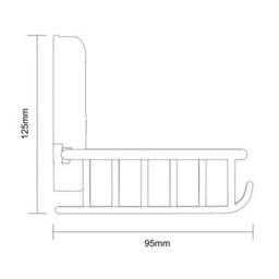 Showerdrape Suctionloc Chrome Steel Suction Wall Mounted Soap Basket - thumbnail 7