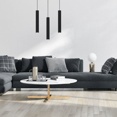 Milagro Hudson Pendant Lamp Hand Made High Quality Elegant Cylindrical Design With Matt Black Finish - image 1