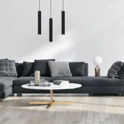 Milagro Hudson Pendant Lamp Hand Made High Quality Elegant Cylindrical Design With Matt Black Finish - thumbnail 1