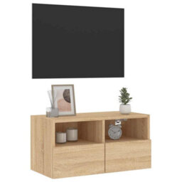 Berkfield Durable Tv Wall Cabinet Sonoma Oak 60X30X30 Cm Engineered Wood - thumbnail 5