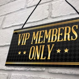 Red Ocean Vip Members Only Home Bar Sign Bbq Garden Pub Man Cave Plaque Dad Shed Fathers Day Gift - thumbnail 7