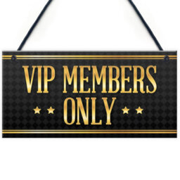 Red Ocean Vip Members Only Home Bar Sign Bbq Garden Pub Man Cave Plaque Dad Shed Fathers Day Gift - thumbnail 1