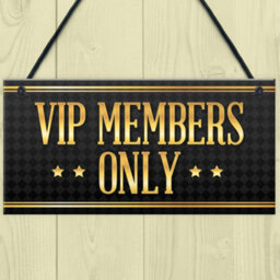 Red Ocean Vip Members Only Home Bar Sign Bbq Garden Pub Man Cave Plaque Dad Shed Fathers Day Gift - thumbnail 2