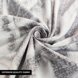 Neel Blue King Size Printed Duvet Cover & 2 Matching Pillow Cases - Floral Grey - thumbnail 2