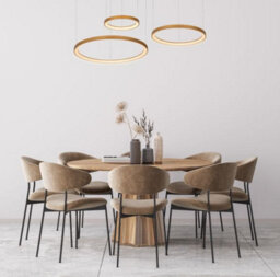 Lucide Vidal 120W Led Single Pendant Matt Gold - thumbnail 3