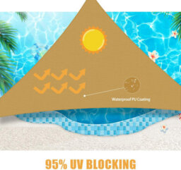 Beige 3X3X4.3M Oxford Shade Sail - thumbnail 3